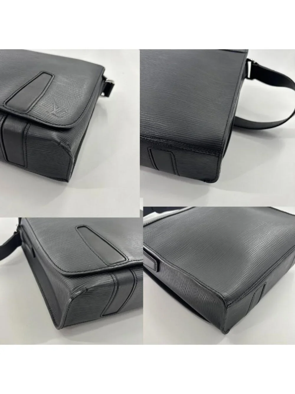 Louis Vuitton Epi Harrington Messenger PM Shoulder Bag Black
